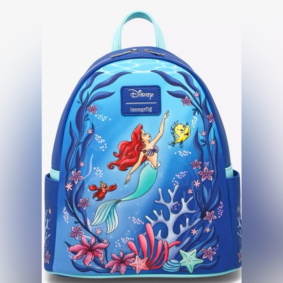 Disney Handbags - Loungefly Disney The Little Mermaid Under The Sea Mini Backpack New